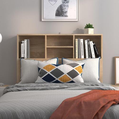 Sengegavl med opbevaring 100x19x103,5 cm sonoma-eg