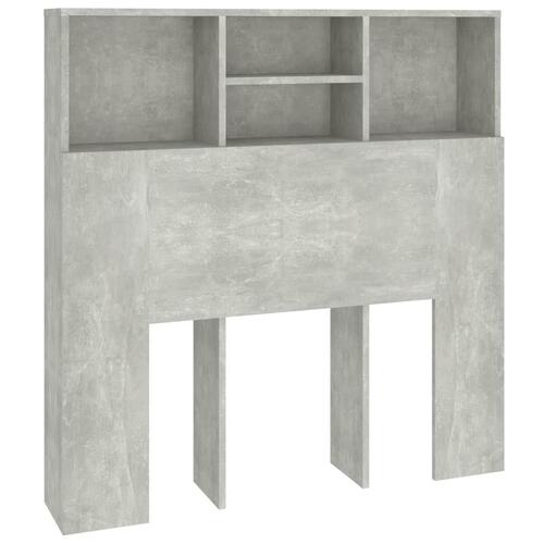 Sengegavl med opbevaring 100x19x103,5 cm betongrå