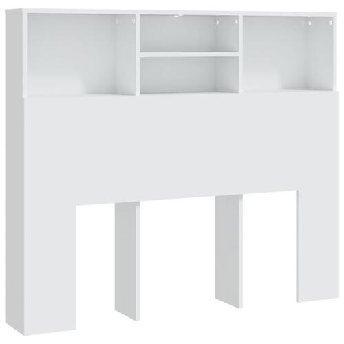Sengegavl med opbevaring 120x19x103,5 cm hvid