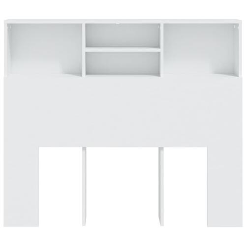 Sengegavl med opbevaring 120x19x103,5 cm hvid