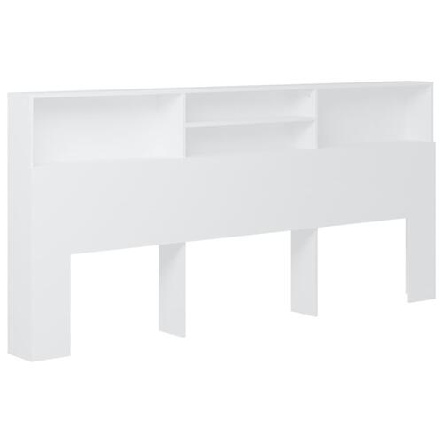 Sengegavl med opbevaring 220x19x103,5 cm hvid