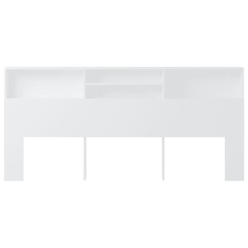 Sengegavl med opbevaring 220x19x103,5 cm hvid