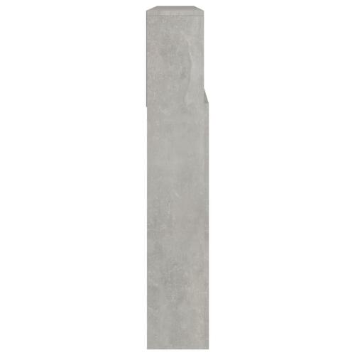 Sengegavl med opbevaring 220x19x103,5 cm betongrå