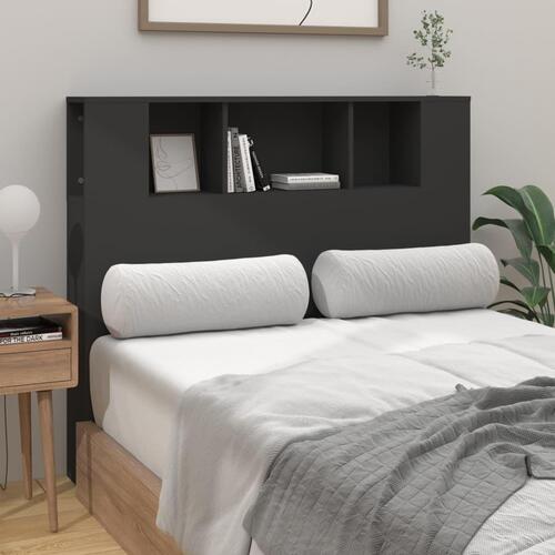 Sengegavl med opbevaring 120x18,5x102,5 cm sort