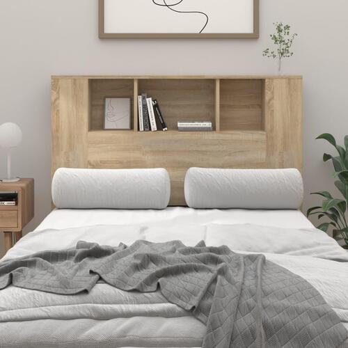 Sengegavl med opbevaring 120x18,5x102,5 cm sonoma-eg
