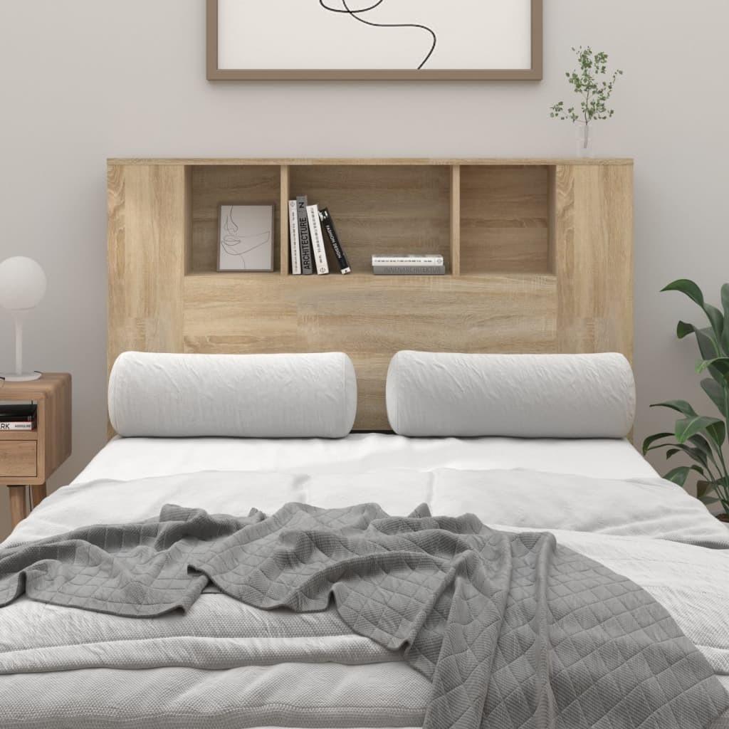 Sengegavl med opbevaring 120x18,5x102,5 cm sonoma-eg