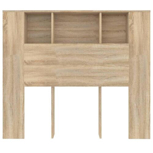 Sengegavl med opbevaring 120x18,5x102,5 cm sonoma-eg