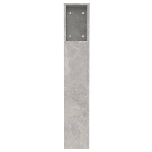 Sengegavl med opbevaring 120x18,5x102,5 cm betongrå