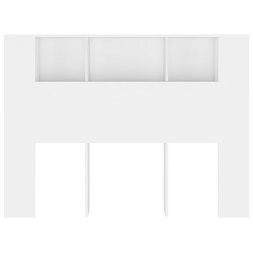 Sengegavl med opbevaring 140x18,5x104,5 cm hvid
