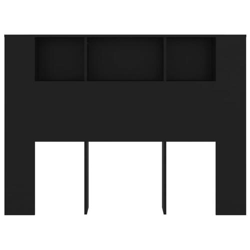 Sengegavl med opbevaring 140x18,5x104,5 cm sort