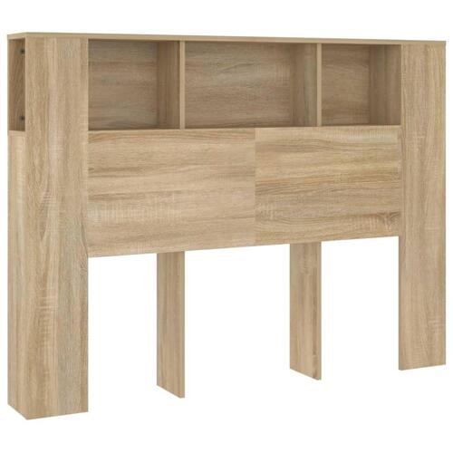 Sengegavl med opbevaring 140x18,5x104,5 cm sonoma-eg