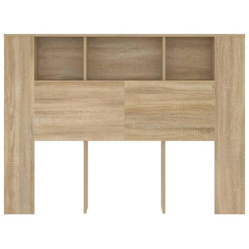 Sengegavl med opbevaring 140x18,5x104,5 cm sonoma-eg
