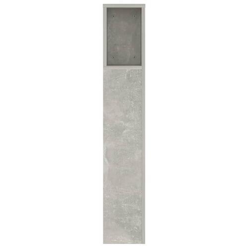 Sengegavl med opbevaring 140x18,5x104,5 cm betongrå