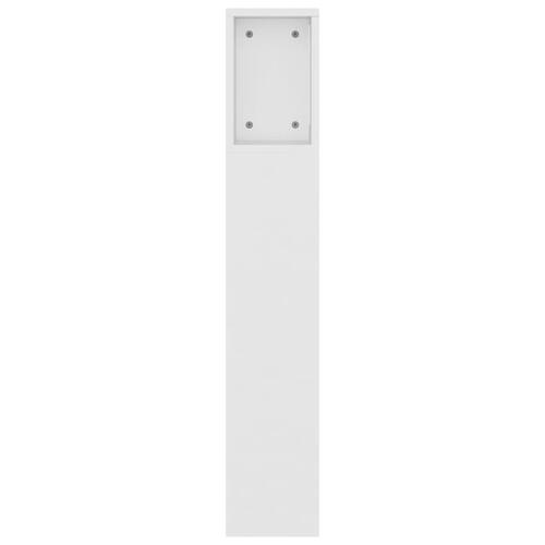 Sengegavl med opbevaring 160x18,5x104,5 cm hvid
