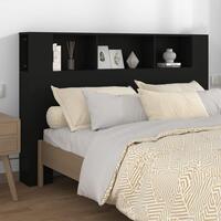 Sengegavl med opbevaring 160x18,5x104,5 cm sort
