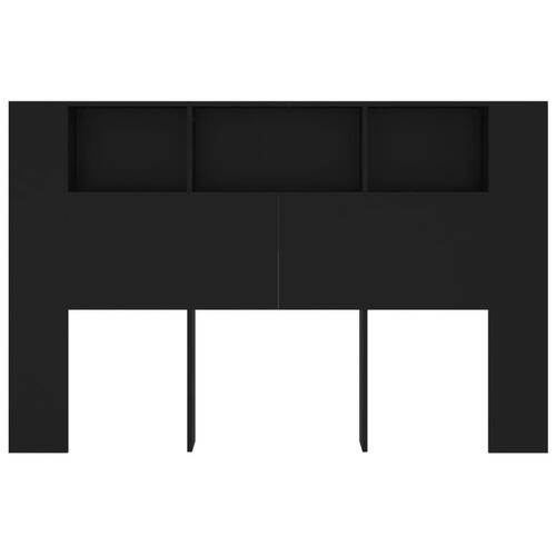 Sengegavl med opbevaring 160x18,5x104,5 cm sort