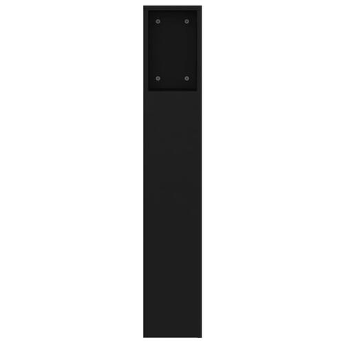 Sengegavl med opbevaring 160x18,5x104,5 cm sort