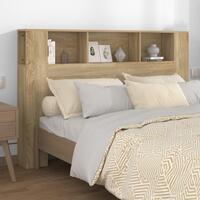 Sengegavl med opbevaring 160x18,5x104,5 cm sonoma-eg