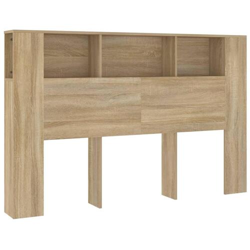 Sengegavl med opbevaring 160x18,5x104,5 cm sonoma-eg