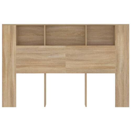 Sengegavl med opbevaring 160x18,5x104,5 cm sonoma-eg