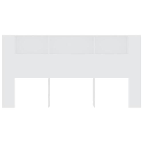 Sengegavl med opbevaring 200x18,5x104,5 cm hvid
