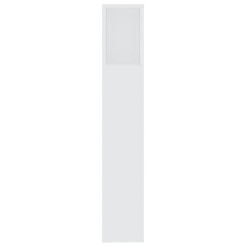 Sengegavl med opbevaring 200x18,5x104,5 cm hvid