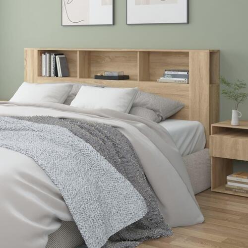 Sengegavl med opbevaring 200x18,5x104,5 cm sonoma-eg