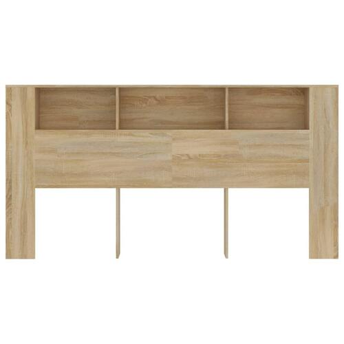 Sengegavl med opbevaring 200x18,5x104,5 cm sonoma-eg