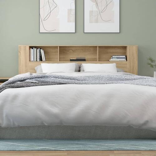 Sengegavl med opbevaring 200x18,5x104,5 cm sonoma-eg