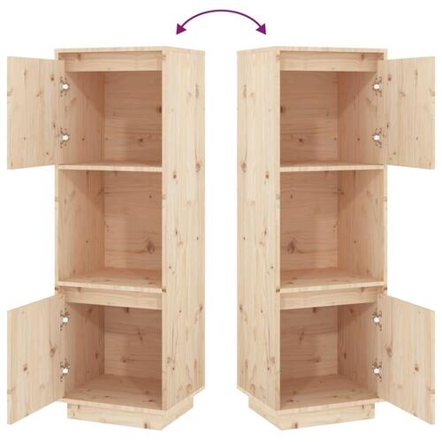 Højskab 38x35x117 cm massivt fyrretræ
