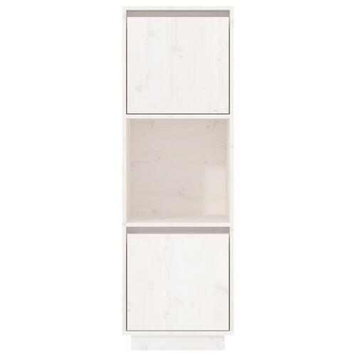 Højskab 38x35x117 cm massivt fyrretræ hvid