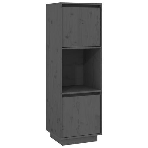 Højskab 38x35x117 cm massivt fyrretræ grå
