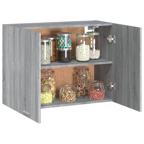 Vægskab 80x31x60 cm konstrueret træ grå sonoma-eg