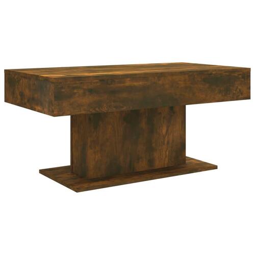 Sofabord 96x50x45 cm konstrueret træ røget egetræsfarve