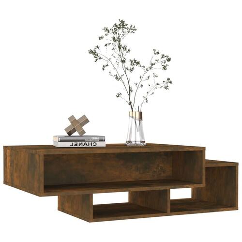 Sofabord 105x55x32 cm konstrueret træ røget egetræsfarve