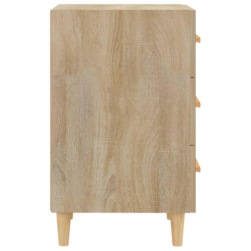Sengebord 40x40x66 cm konstrueret træ sonoma-eg