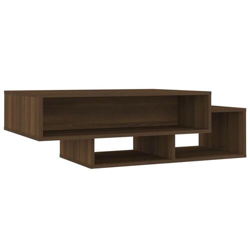 Sofabord 105x55x32 cm konstrueret træ brun egetræsfarve