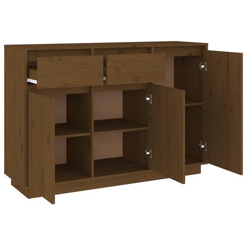 Skænk 110x34x75 cm massivt fyrretræ gyldenbrun