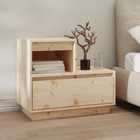 Sengebord 60x34x51 cm massivt fyrretræ