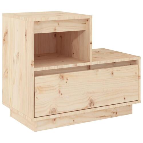 Sengebord 60x34x51 cm massivt fyrretræ