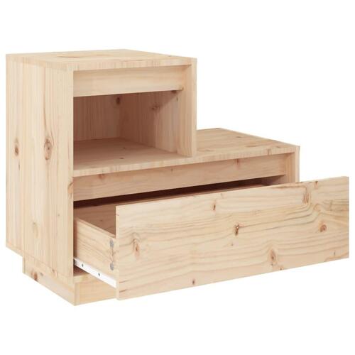 Sengebord 60x34x51 cm massivt fyrretræ
