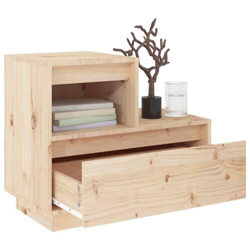 Sengebord 60x34x51 cm massivt fyrretræ