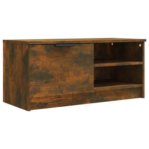 Tv-bord 80x35x36,5 cm konstrueret træ røget egetræsfarve