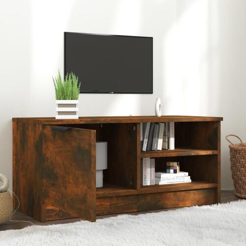 Tv-bord 80x35x36,5 cm konstrueret træ røget egetræsfarve