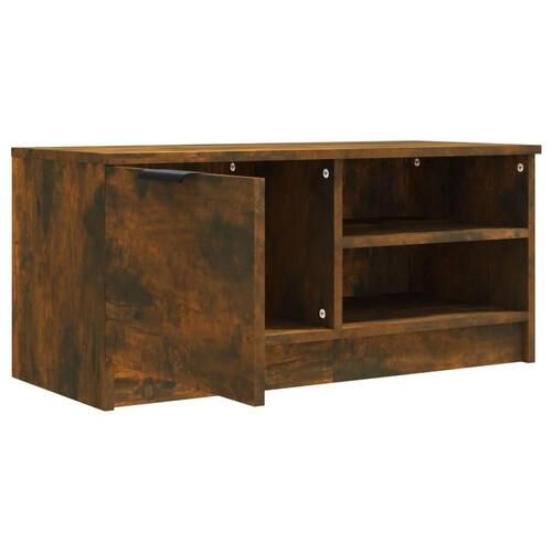 Tv-bord 80x35x36,5 cm konstrueret træ røget egetræsfarve