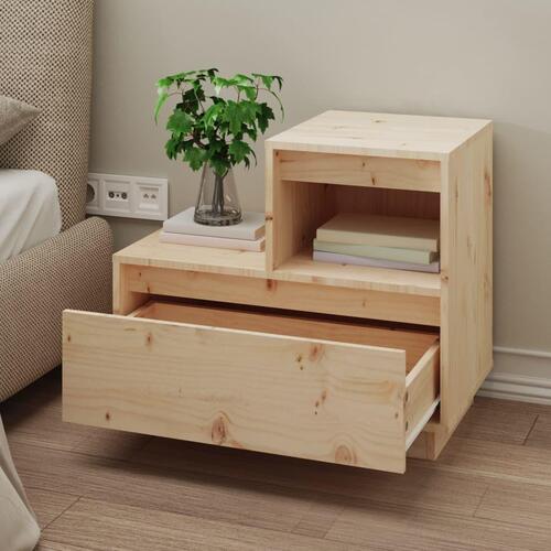 Sengeborde 2 stk. 60x34x51 cm massivt fyrretræ