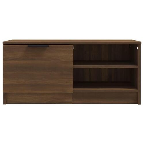 Tv-bord 80x35x36,5 cm konstrueret træ brun egetræsfarve
