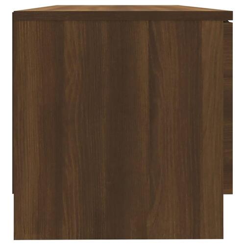 Tv-bord 80x35x36,5 cm konstrueret træ brun egetræsfarve