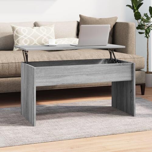Sofabord 102x50,5x52,5 cm konstrueret træ grå sonoma-eg