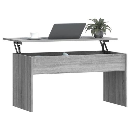 Sofabord 102x50,5x52,5 cm konstrueret træ grå sonoma-eg